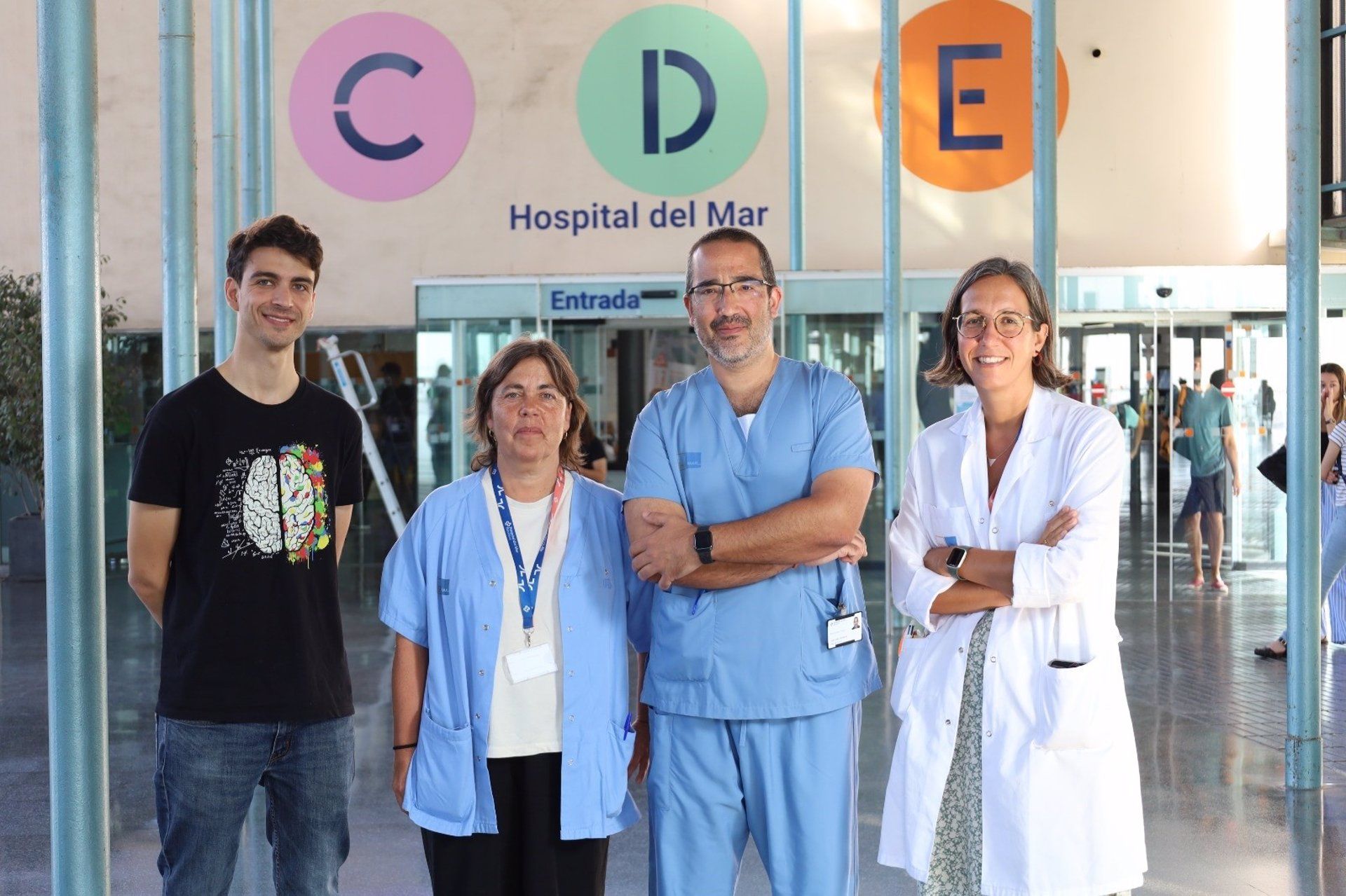 Los investigadores del Hospital del Mar Joan Jiménez Balado, Ana Rodríguez, Juan José Chillarón, Elisenda Climent, que han realizado el estudio sobre los niveles de glucemia en pacientes que han sufrido un ictus isqu