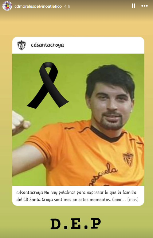 Condolencias del CD Morales del Vino Atlético.