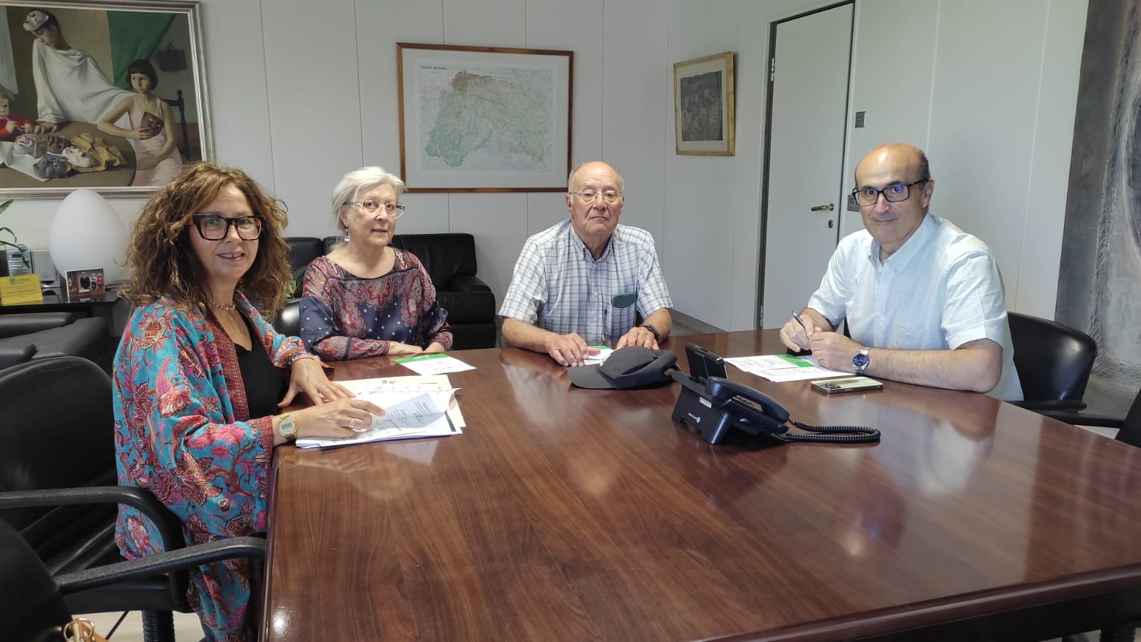 Reunión entre Fernando Prada y la AECC de Zamora.