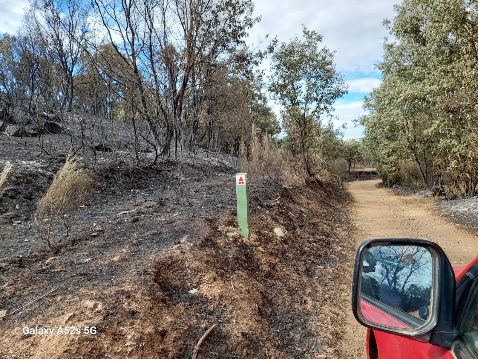 Imagen de la zona tras el incendio