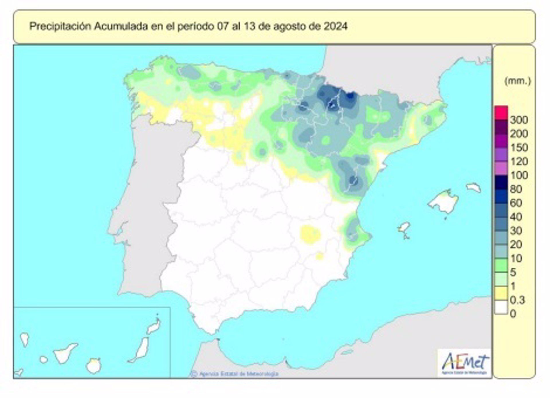 Las lluvias acumuladas desde octubre se mantienen un 4% por encima de su valor normal por tercera semana.   AEMET