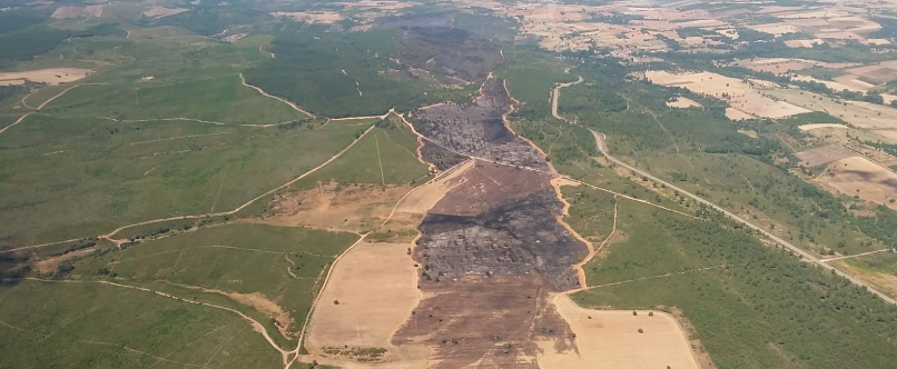 Imagen del incendio de Trabazos Foto: JCYL.