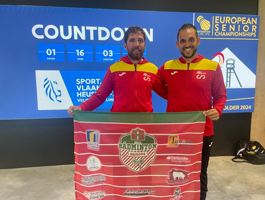 El Bádminton Zamora cosecha su primera experiencia europea. Raúl y Aitor, en el Campeonato Continental Sénior en Bélgica.