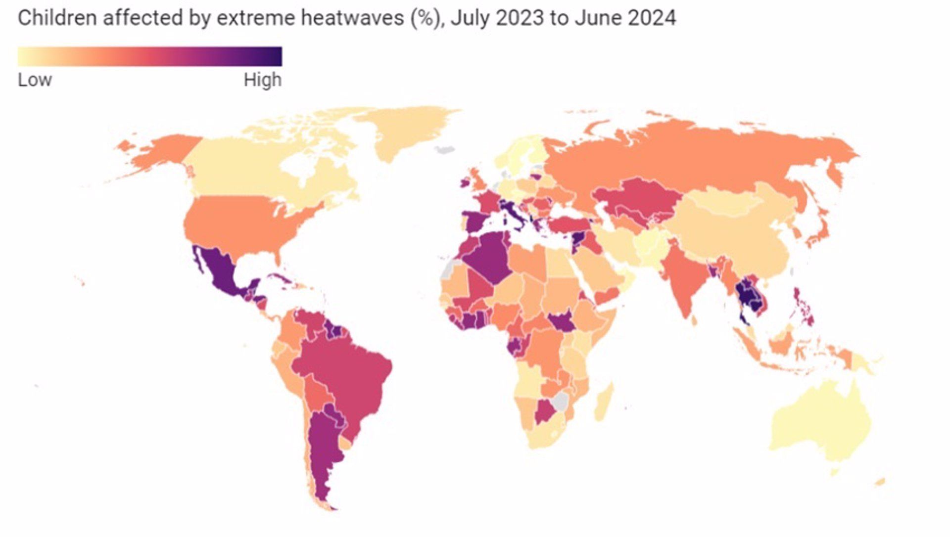 El 72,7% de los niños españoles están expuestos a olas de calor extremas, según Save the Children.   SAVE THE CHILDREN