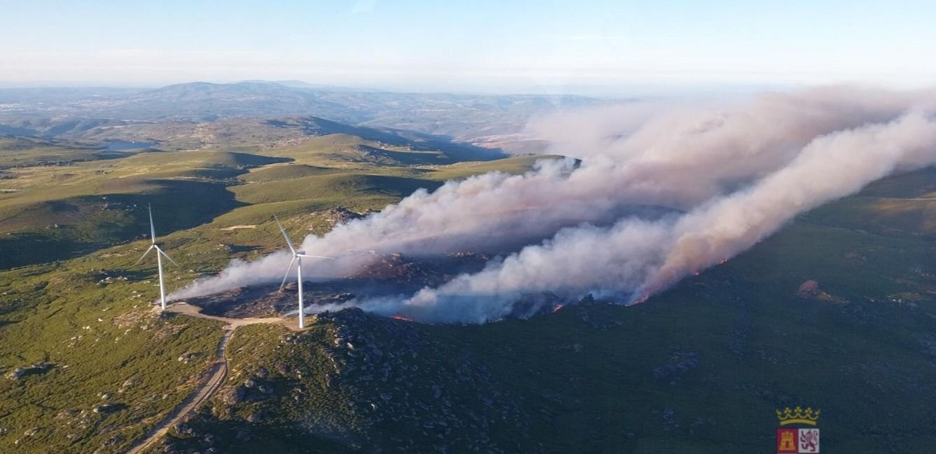 Declarado el nivel 1 de peligrosidad por un virulento incendio en Sanabria