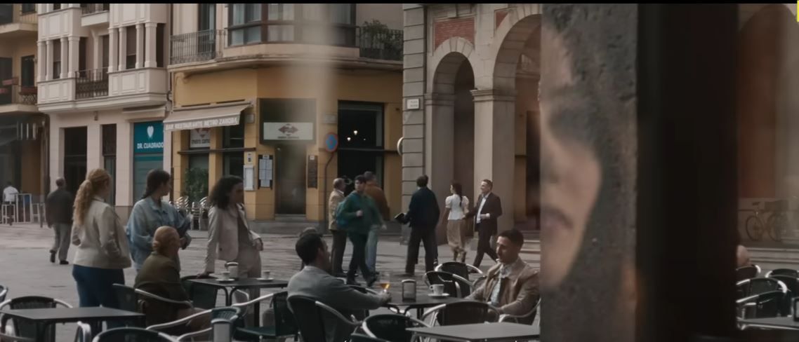 Un instante del trailer 'Soy Nevenka' rodado en la Plaza Mayor de Zamora.