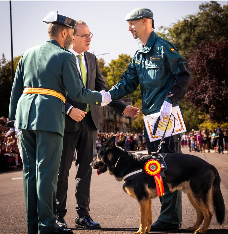 Donald, el perro detector de drogas de la Guardia Civil de Zamora, se jubila (2)