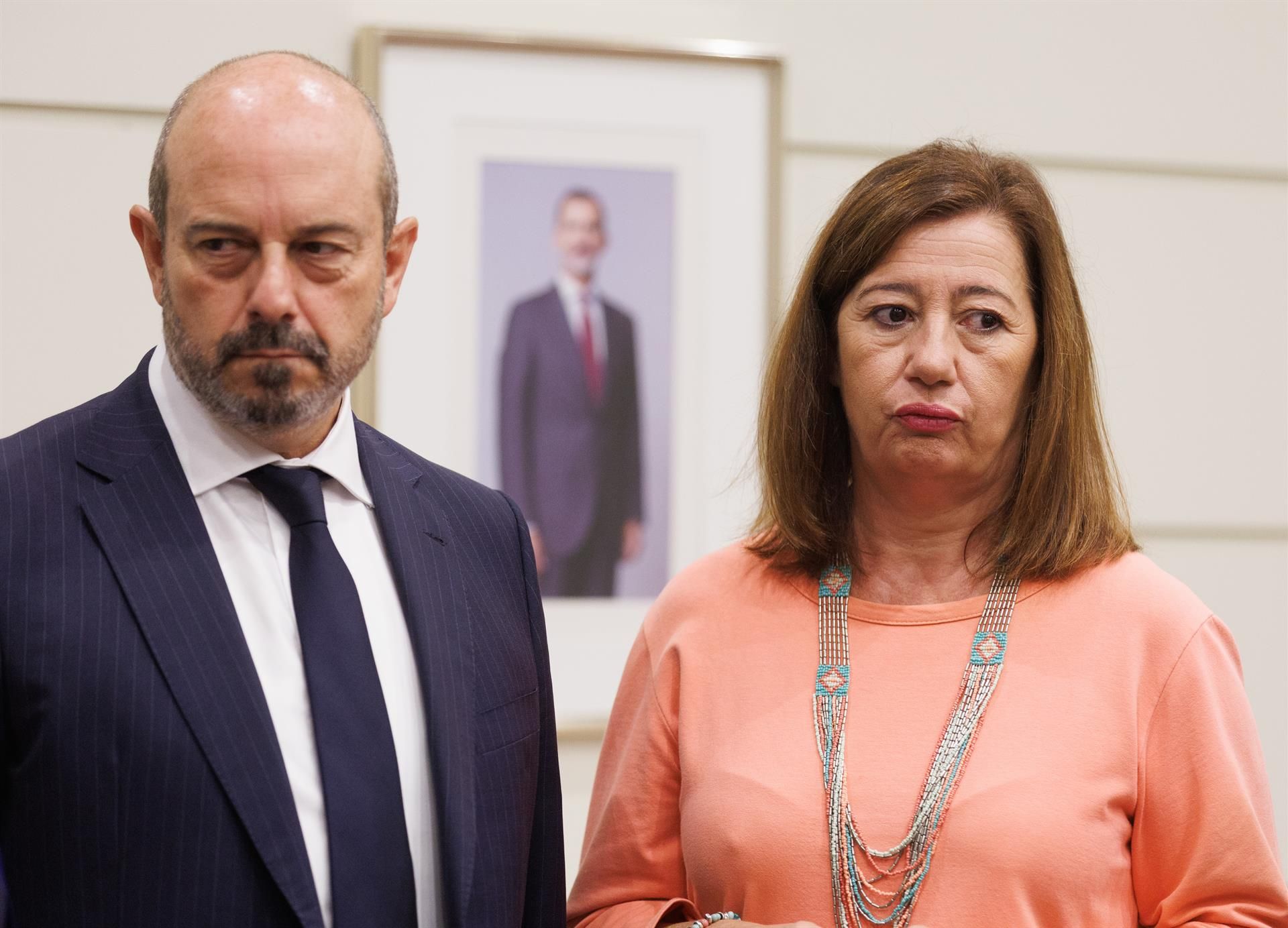 fotonoticia Los presidentes del Senado, Pedro Rollán (PP), y del Congreso, la socialista Francina Armengol, en un acto público. EP