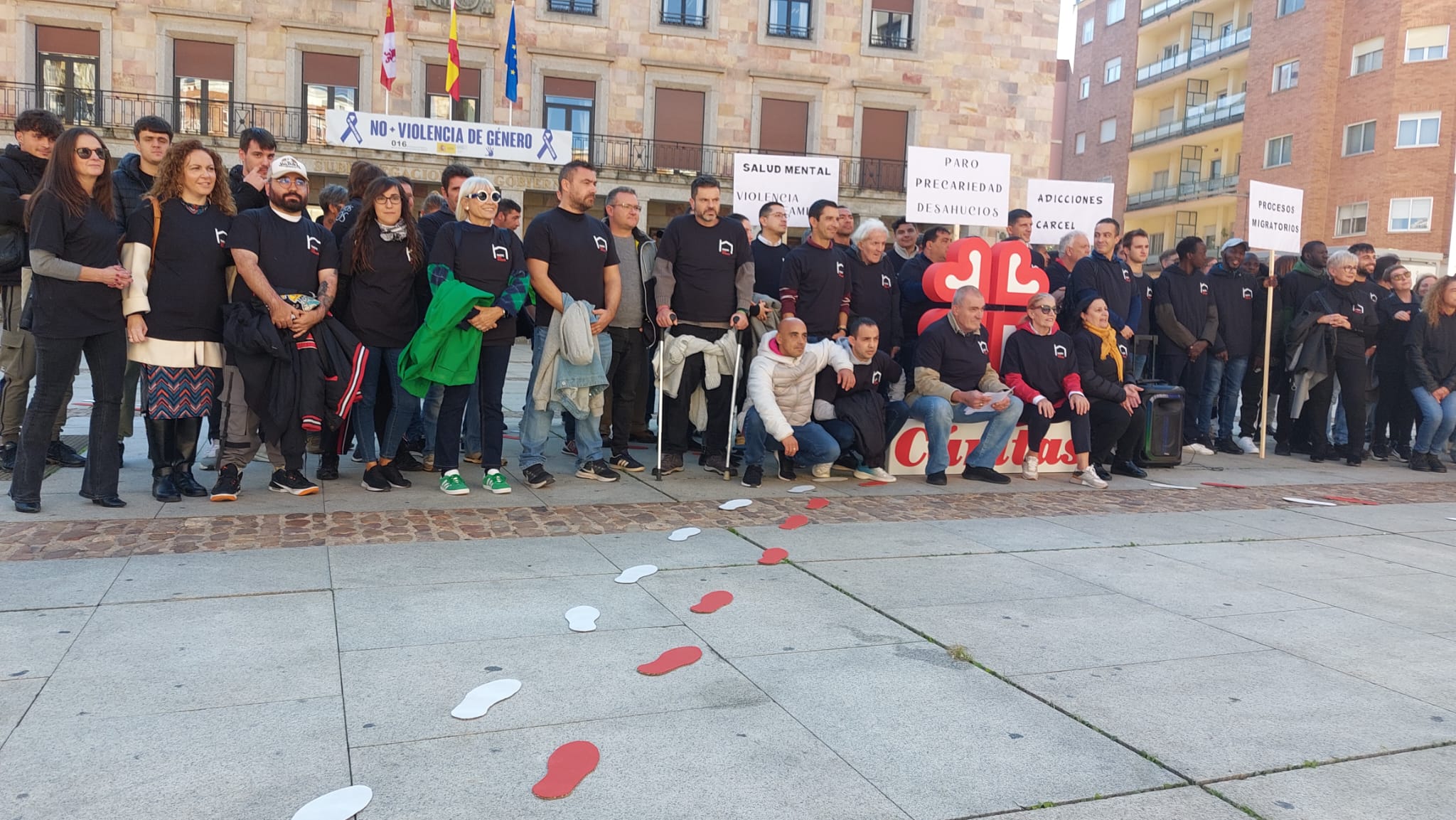 Lectura del manifiesto personas sin hogar.