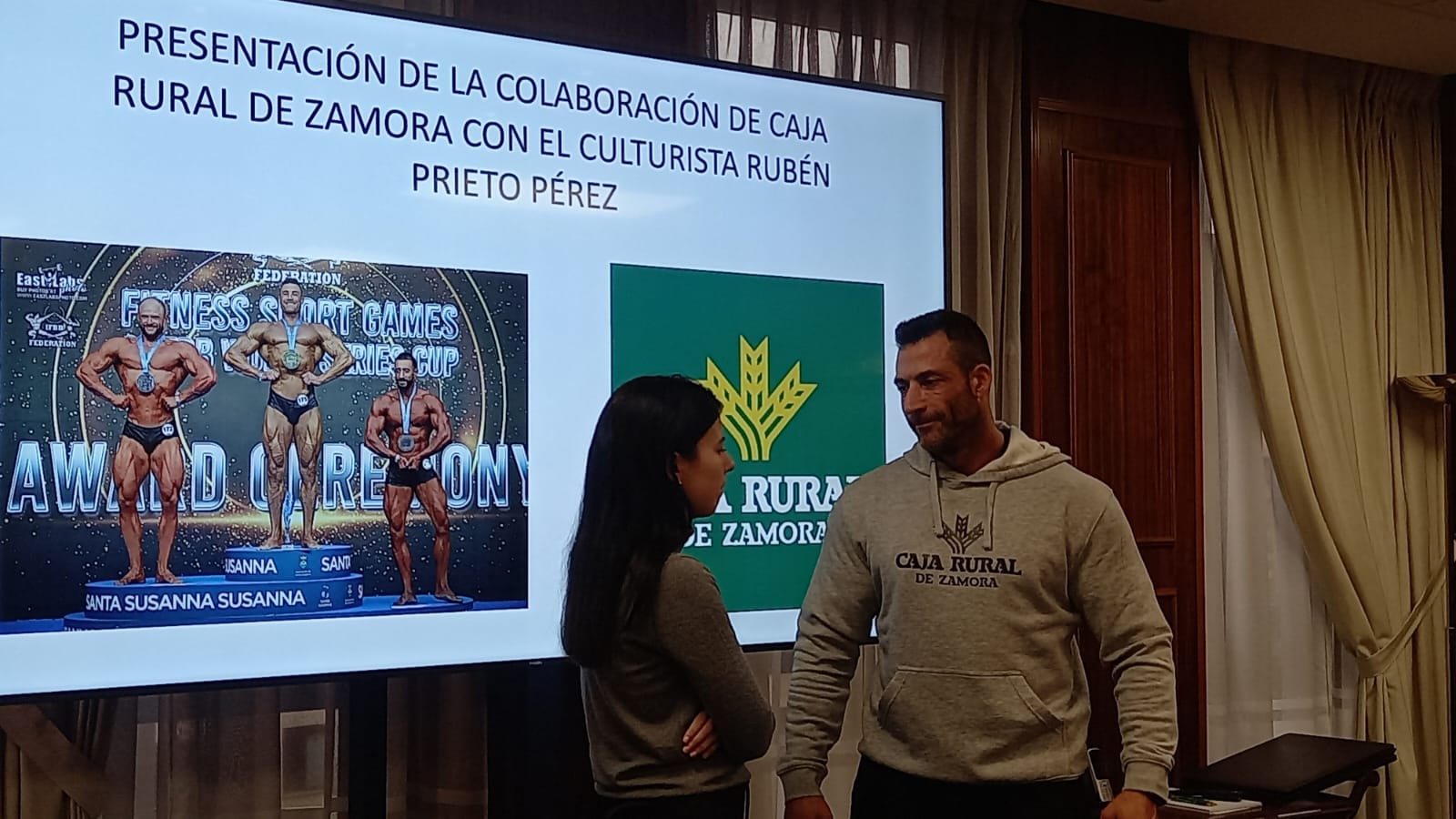 Laura Huertos y el culturista Rubén Prieto Pérez