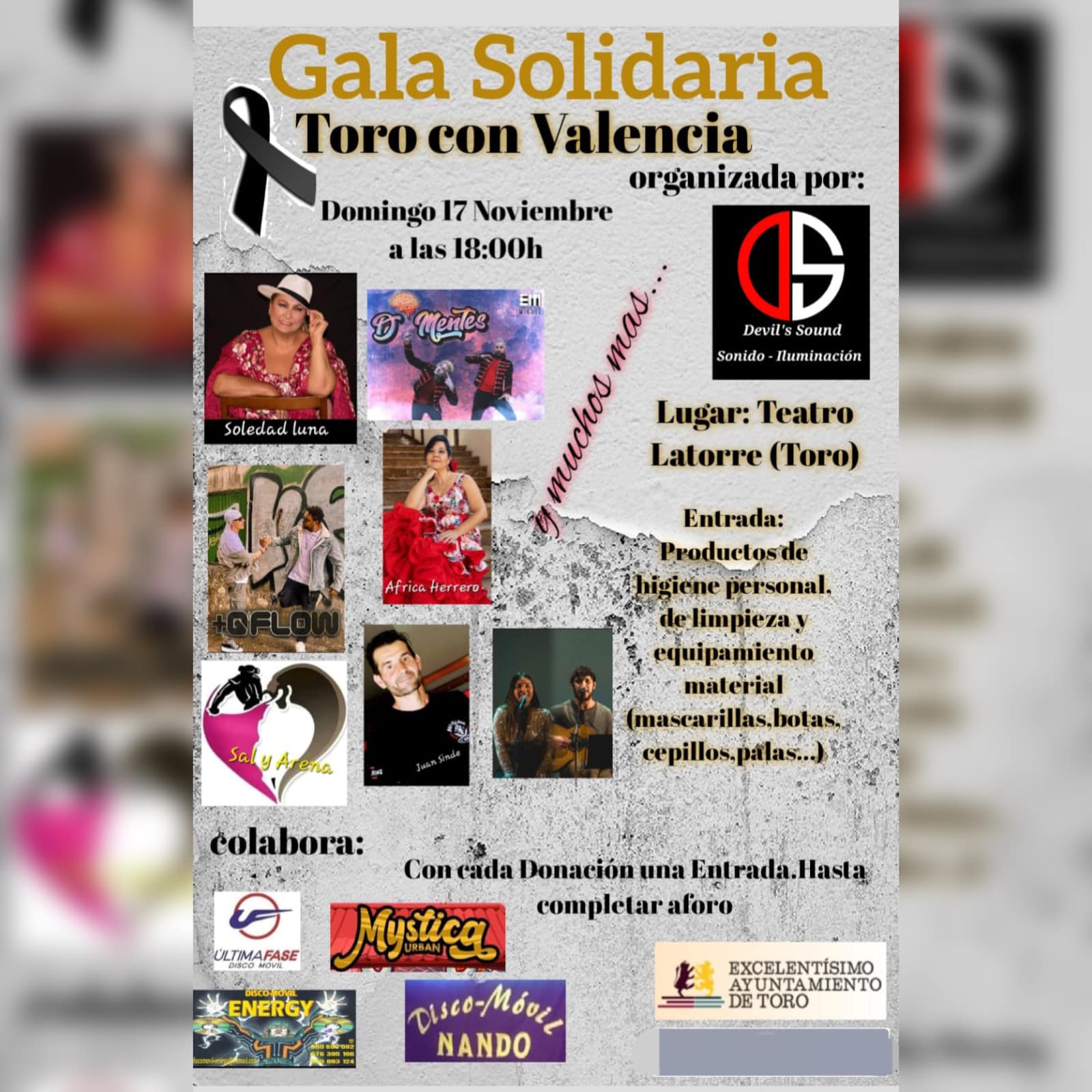 Cartel de la gala solidaria 