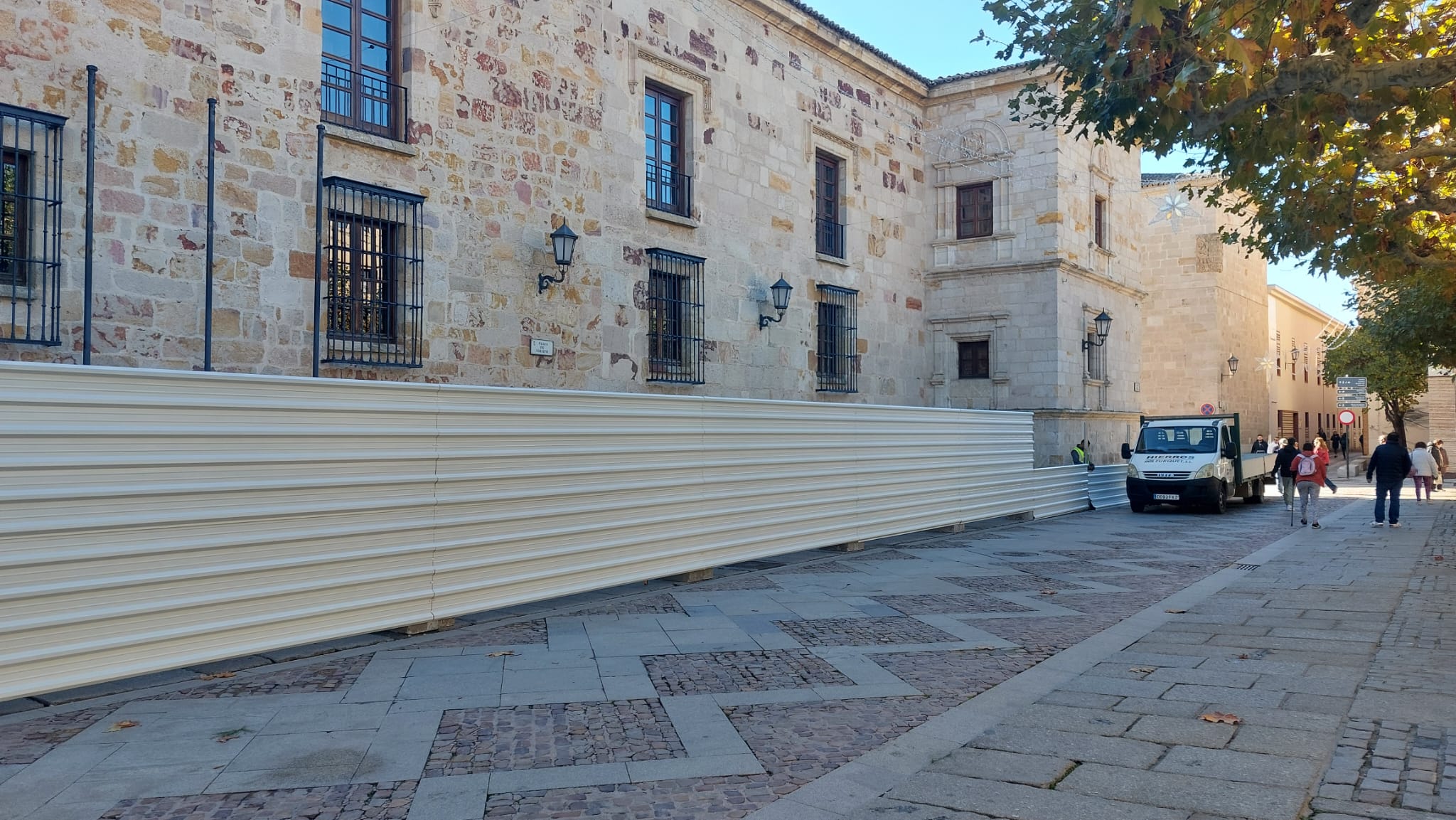 Vallado perimetral en el Parador de Zamora