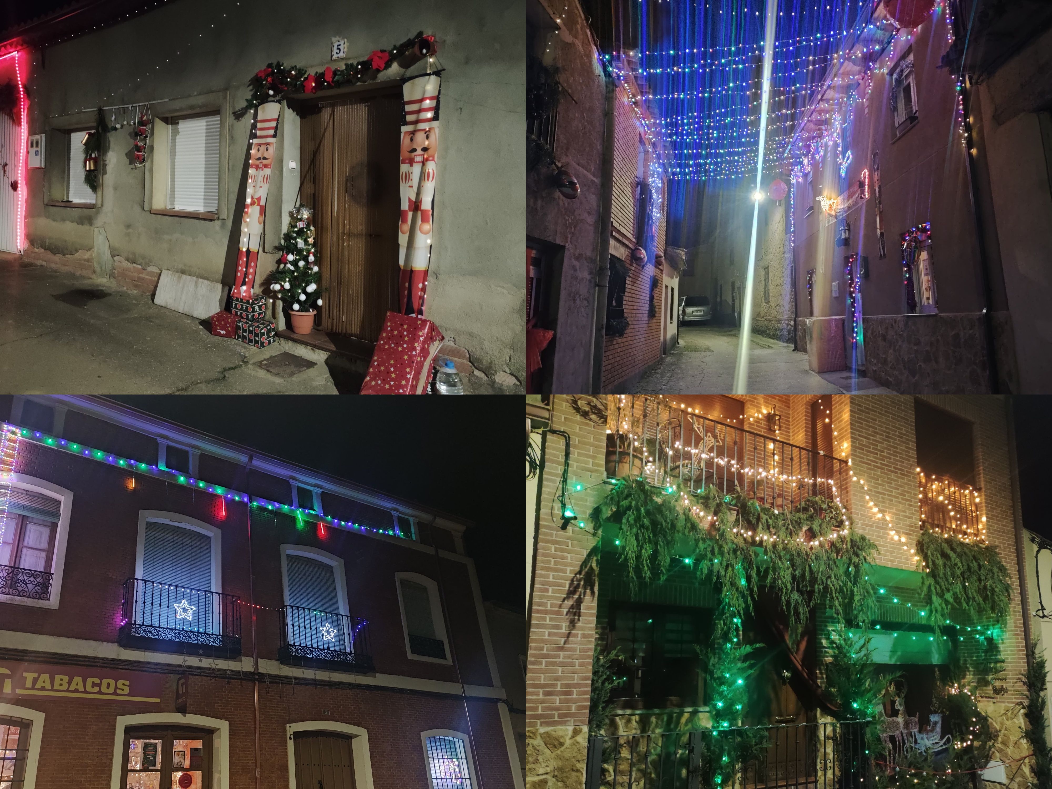 Fachadas iluminadas de Castroverde de Campos