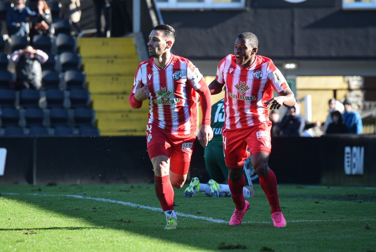 Kike Márquez celebra el gol de la victoria. Zamora CF.