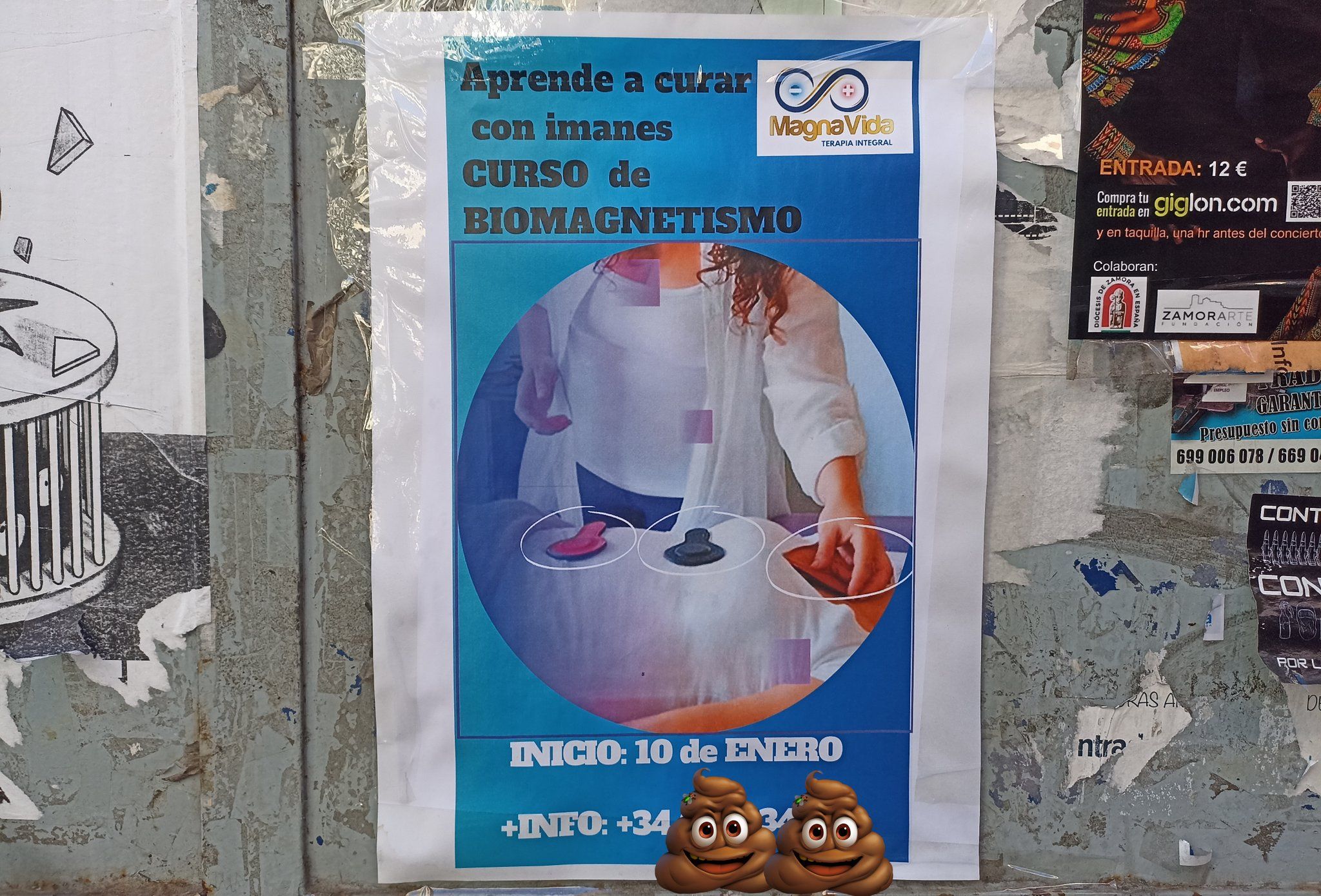 El cartel  de esta pseudoterapia que se publicita en Zamora y del que se ha hecho eco Luis Santamaría