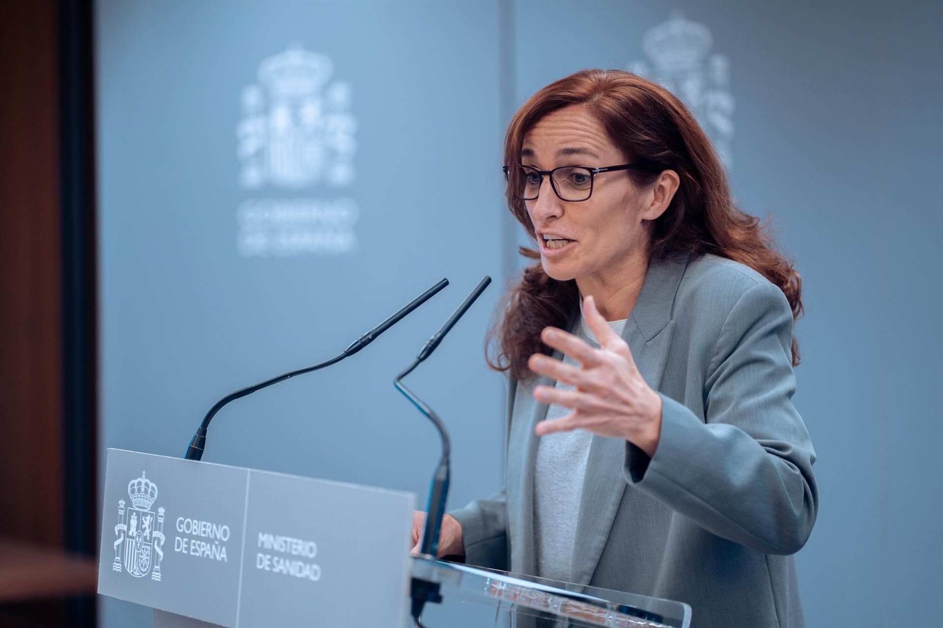 La ministra de Sanidad, Mónica García.- Gabriel Luengas - Europa Press