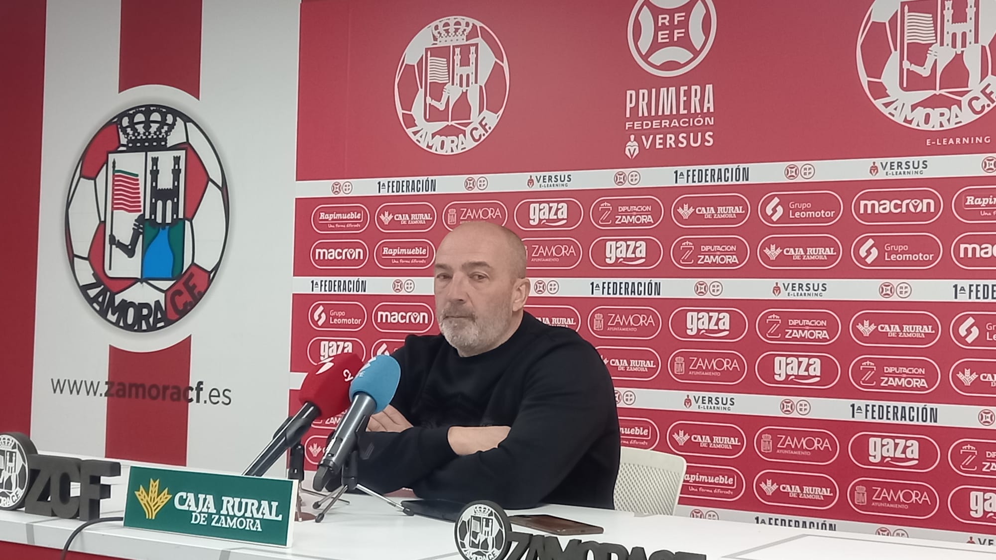 Juan Sabas en rueda de prensa postpartido Osasuna Promesas