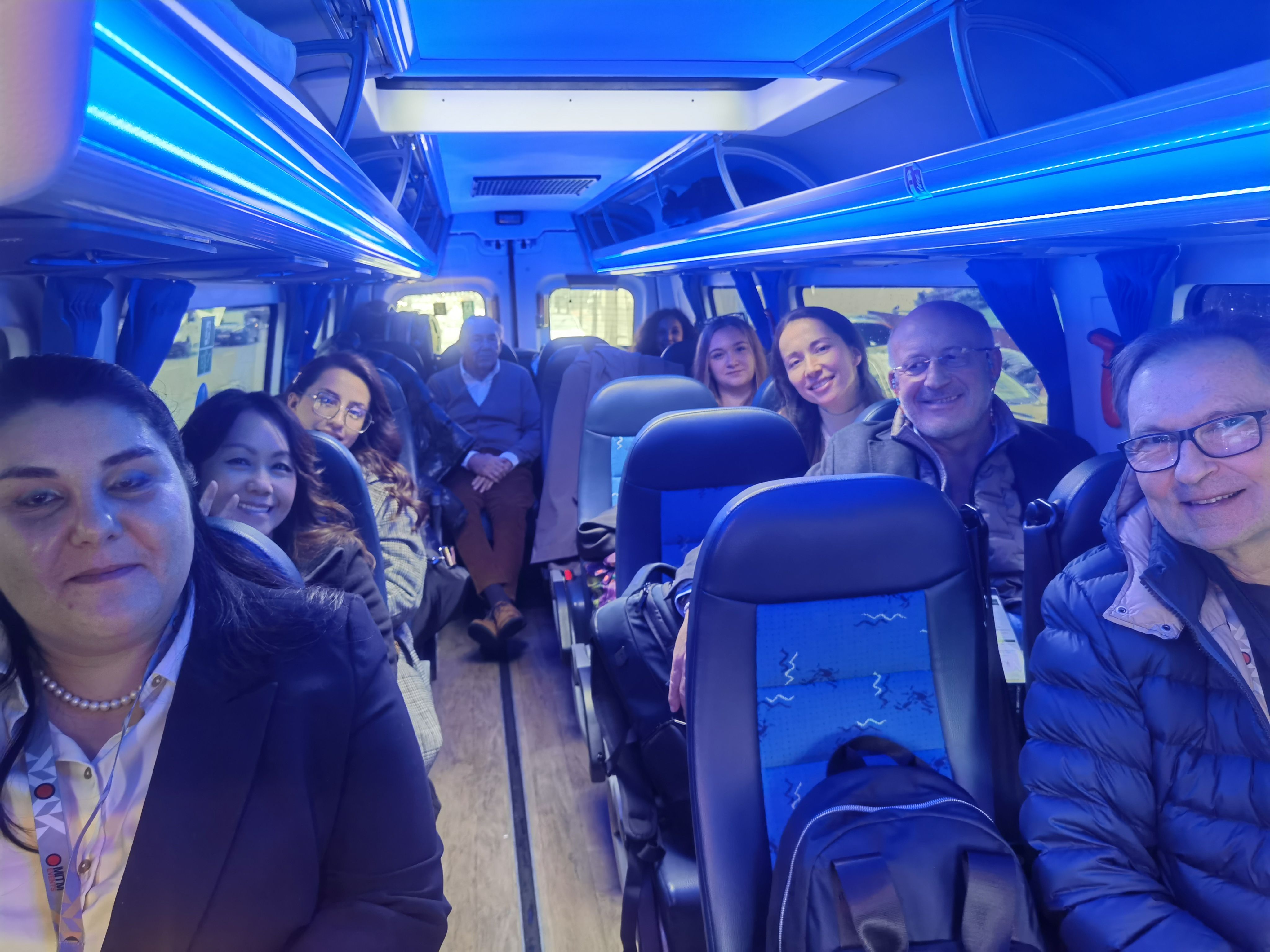 Participantes en el Famtrip a su salida de Madrid con destino a Zamora