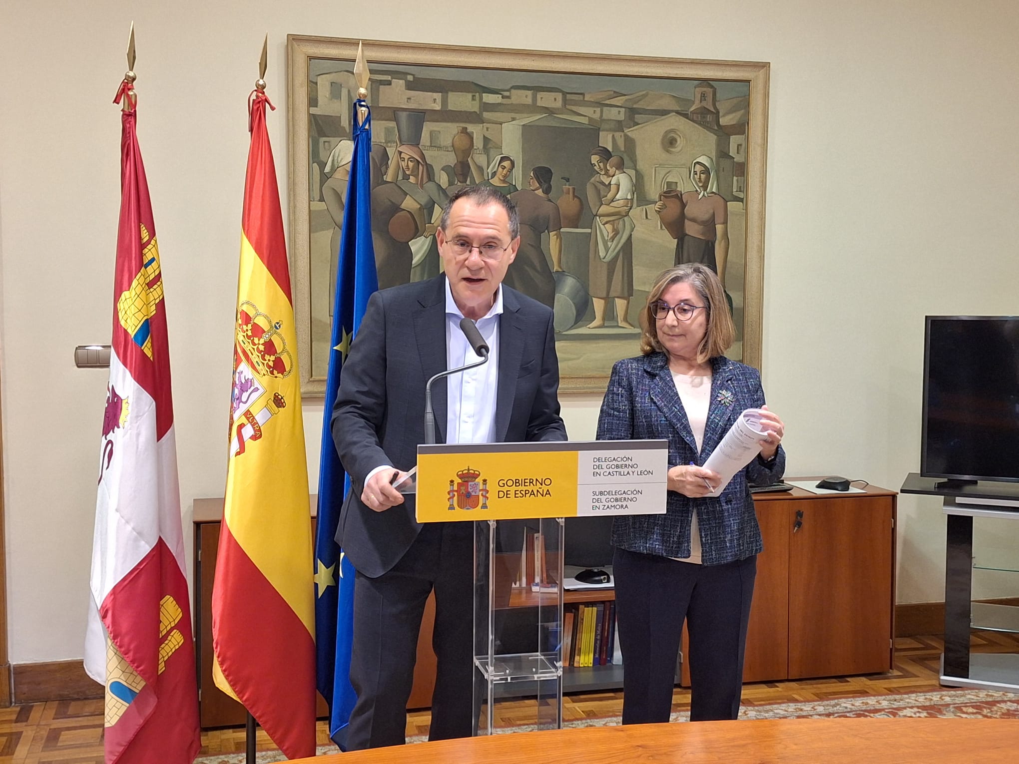 Ángel Blanco, subdelegado del Gobierno en Zamora en rueda de prensa.