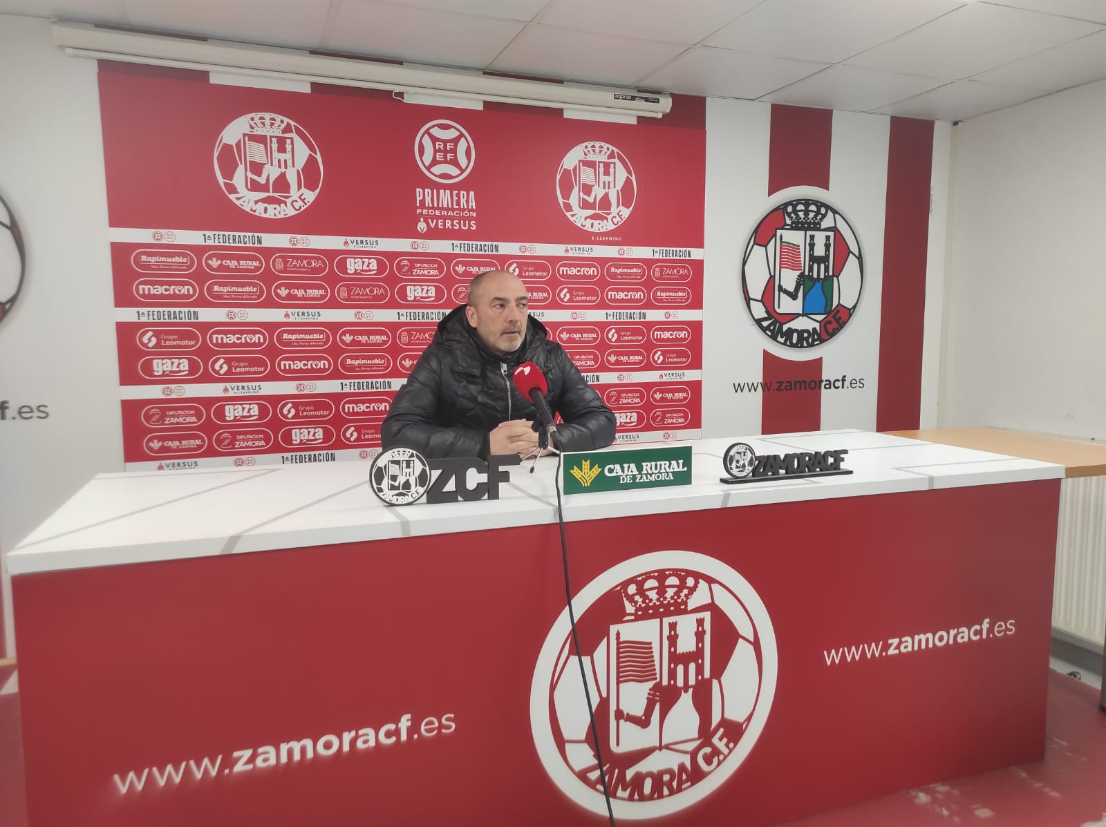 Juan Sabas en rueda de prensa previa al Tarazona