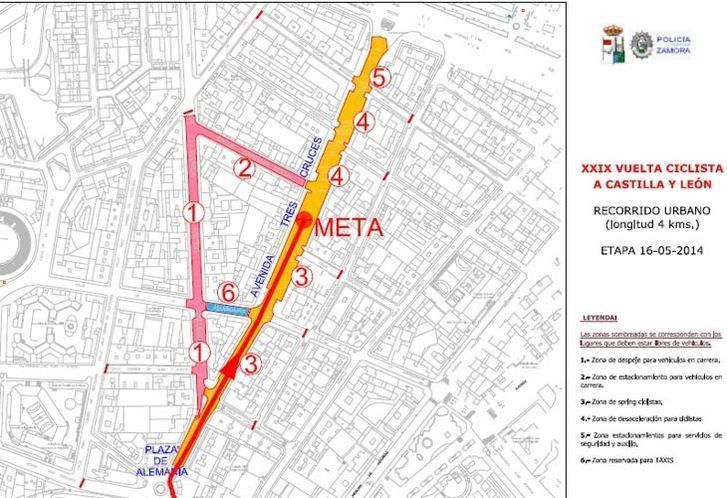  El paso de la Vuelta a Castilla y León por Zamora restringe el tráfico hoy y mañana 