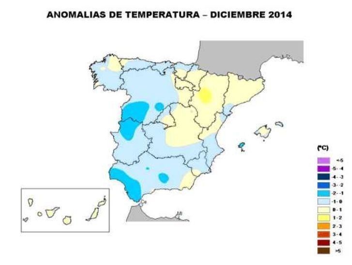  Diciembre, seco y normal en temperaturas, cierra el año más cálido de la historia 