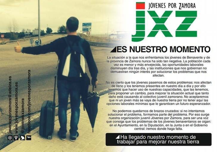  Jóvenes por Zamora inicia su actividad en Benavente con el reparto de un manifiesto reivindicativo 