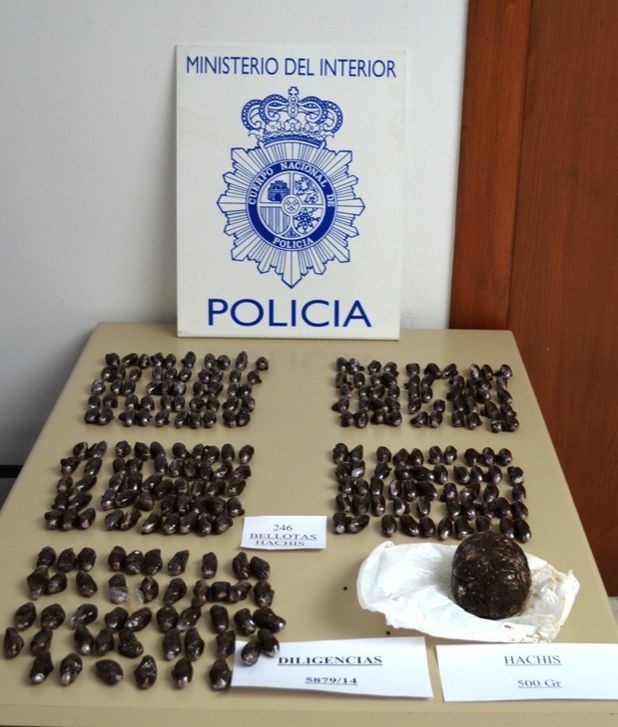  Detenido por la posesión de tres kilos de hachís dispuesto para su venta 