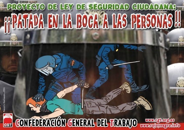  La CGT impulsa una campaña "contra la represión laboral, policial y judicial" 