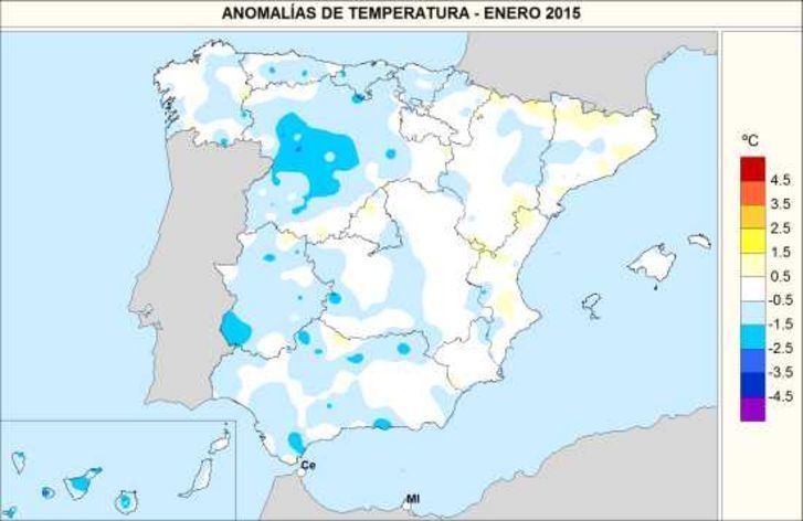  Enero, ligeramente frío y normal en precipitaciones 