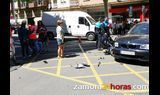  Una motorista herida al chocar con un vehículo en la confluencia entre Tres Cruces y Regimiento Toledo 