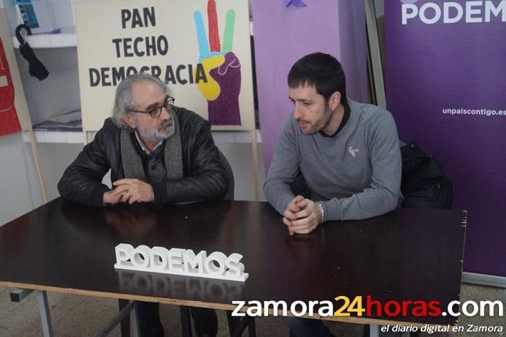  El diputado nacional de Podemos, Juanma del Olmo, defiende en Zamora la urgencia de la 'Ley 25' 