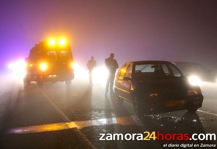  Un herido leve en una colisión por alcance a la salida del estadio Ruta de la Plata 