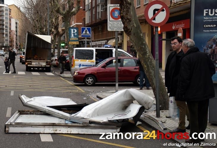  Un conductor pierde la mitad de la caja de su camión al chocar contra un árbol 