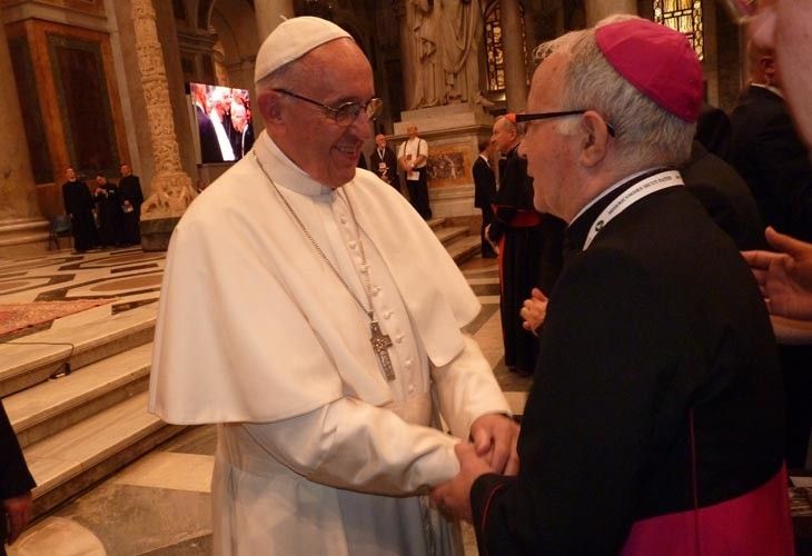  El obispo de Zamora, con el papa Francisco 