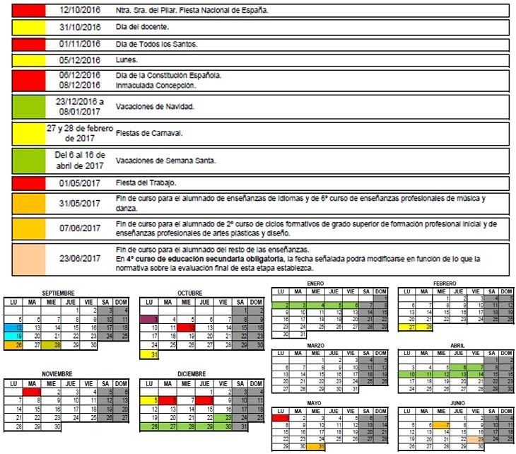  Las fechas vacacionales del calendario escolar para el nuevo curso 