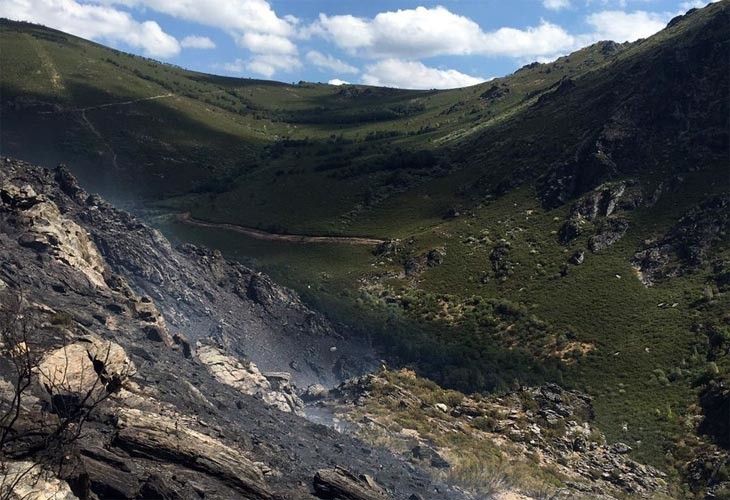  El incendio originado en San Ciprián calcina 1.000 hectáreas en la provincia de León 