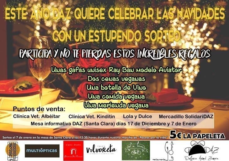  Defensa Animal Zamora organiza un sorteo navideño para recaudar fondos 