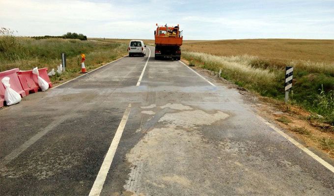 Carretera en obras. Archivo