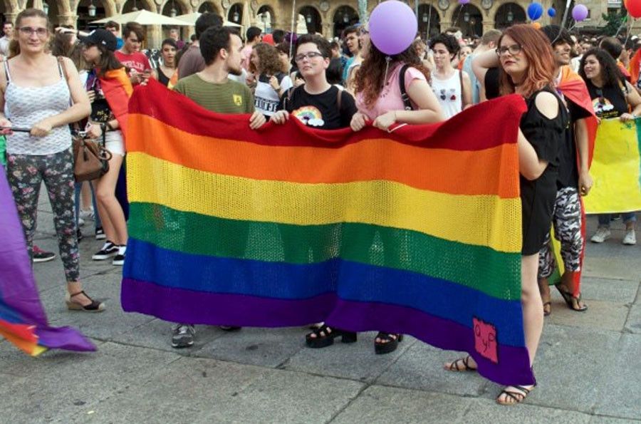 Concentración LGTBI en Salamanca. Archivo