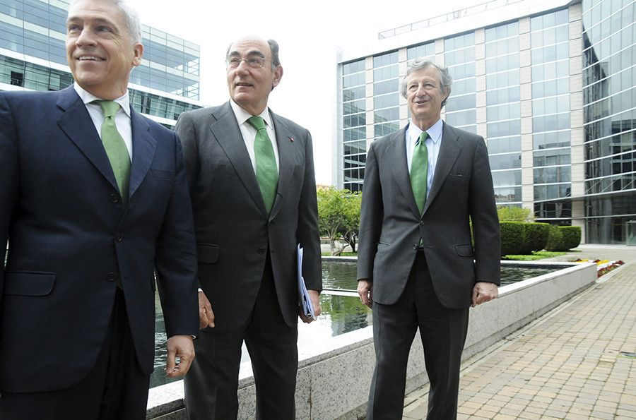  2019 10. Córcoles, Galán y Sainz, en la sede madrileña de Iberdrola 