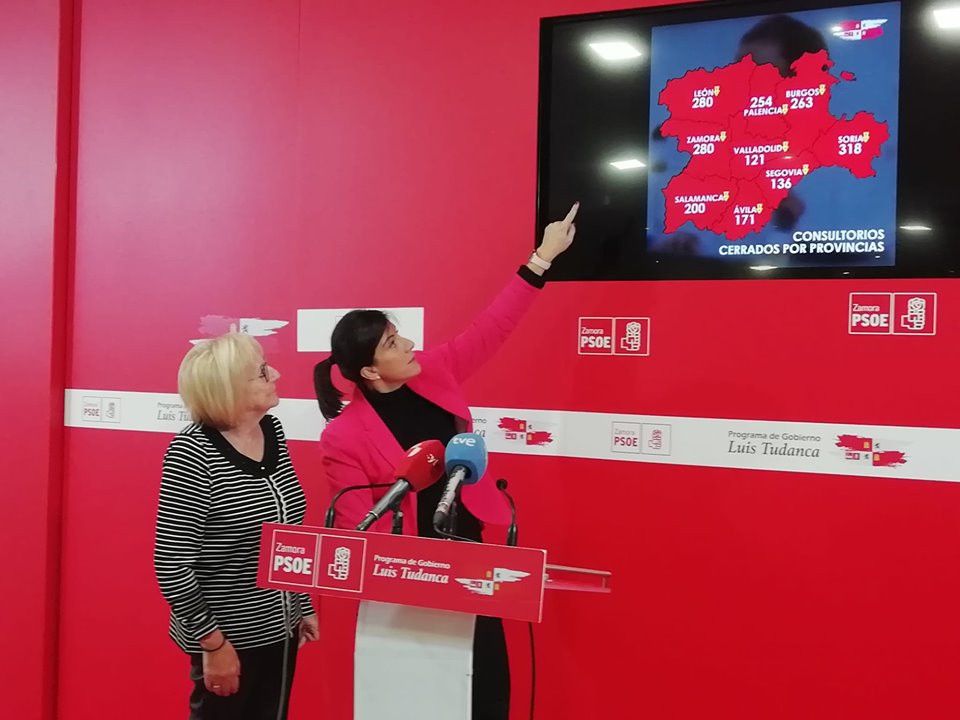  PSOE Zamora. Procuradoras Ana Sánchez e Inmaculada García Rioja 