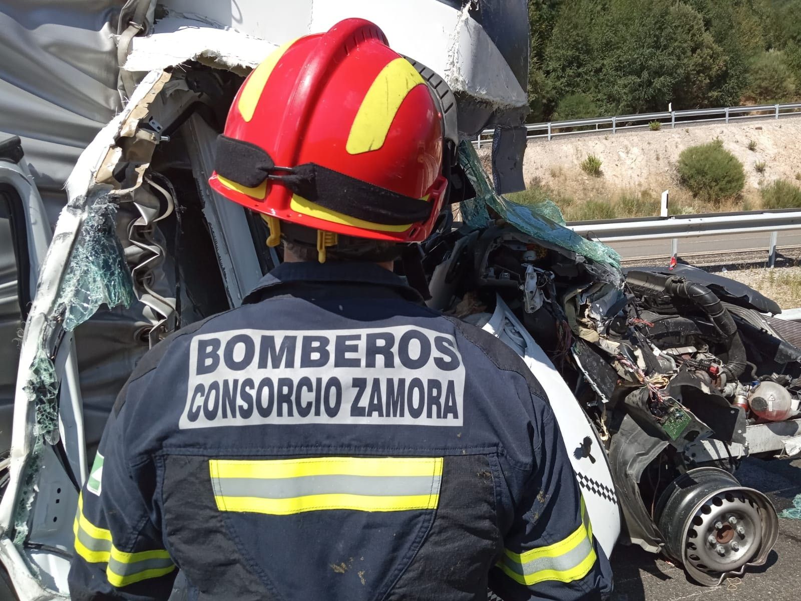  Imagen de archivo de un accidente en la A-52