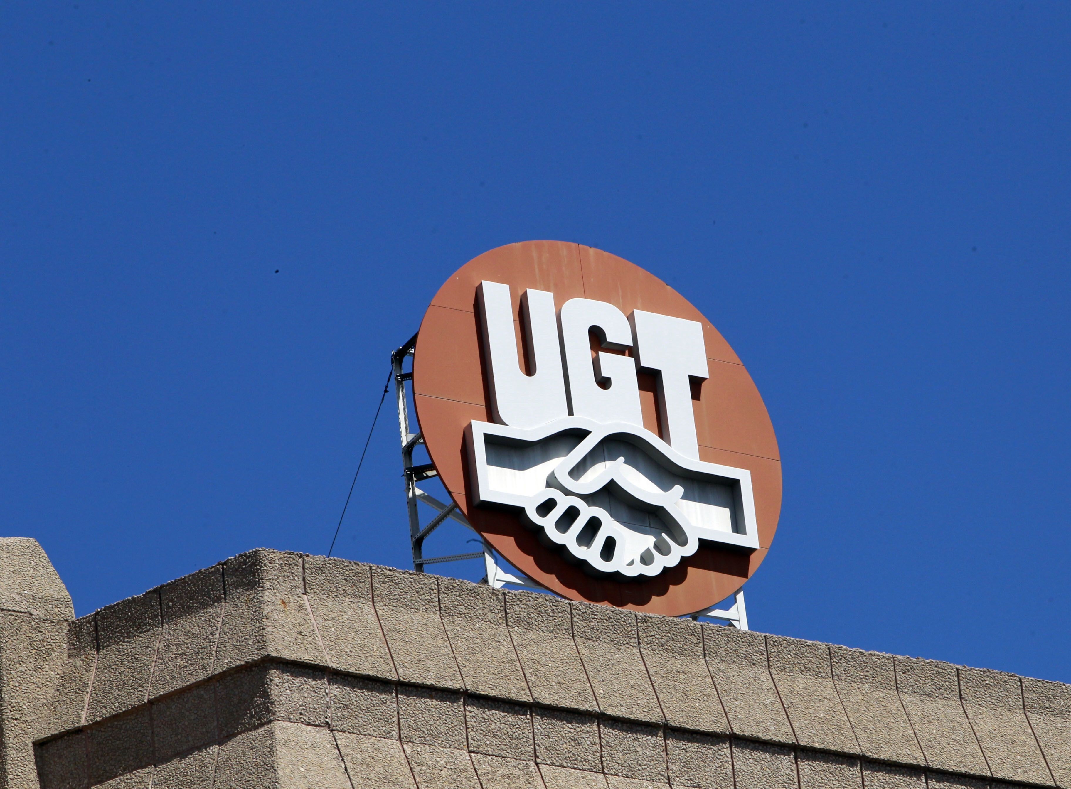  Sede de UGT, logo de UGT, Unión General de Trabajadores 